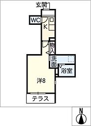 Ｍａｉｓｏｎ西高蔵Ｅａｓｔ 1階1Kの間取り