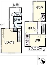 炭家八幡本通　Ｄ棟  ｜ 愛知県名古屋市中川区八幡本通2丁目（賃貸一戸建3LDK・2階・74.54㎡） その2