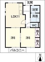 ＬＡ・ＳＡＹ  ｜ 愛知県名古屋市緑区姥子山2丁目（賃貸アパート2LDK・2階・50.15㎡） その2