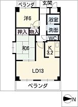 ノアコーワ  ｜ 愛知県名古屋市緑区鳴海町字文木（賃貸マンション2LDK・3階・63.24㎡） その2