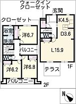 シーズンステージ滝ノ水  ｜ 愛知県名古屋市緑区滝ノ水5丁目（賃貸アパート3LDK・2階・107.25㎡） その2