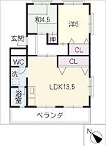 シティハイツ村井  ｜ 愛知県名古屋市緑区鳴海町字山腰（賃貸マンション2LDK・1階・54.45㎡） その2