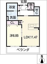 ＰＲＩＵＳ相原郷  ｜ 愛知県名古屋市緑区相原郷2丁目（賃貸マンション1LDK・2階・47.20㎡） その2