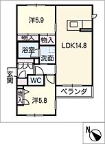 アンフィニ滝ノ水  ｜ 愛知県名古屋市緑区滝ノ水4丁目（賃貸マンション2LDK・3階・61.76㎡） その2