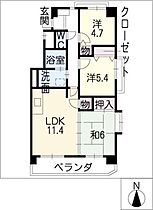 キャッスルノーヴァ名城  ｜ 愛知県名古屋市北区柳原3丁目（賃貸マンション3LDK・2階・65.61㎡） その2