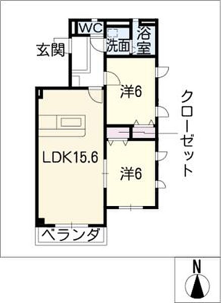 Ｃｈａｎｔｉｌｌｙ ｜愛知県名古屋市千種区東山元町4丁目(賃貸マンション2LDK・1階・60.45㎡)の写真 その2