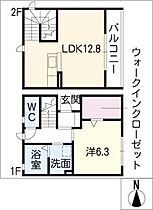 プラムテラス西崎  ｜ 愛知県名古屋市千種区西崎町1丁目（賃貸タウンハウス1LDK・2階・54.71㎡） その2