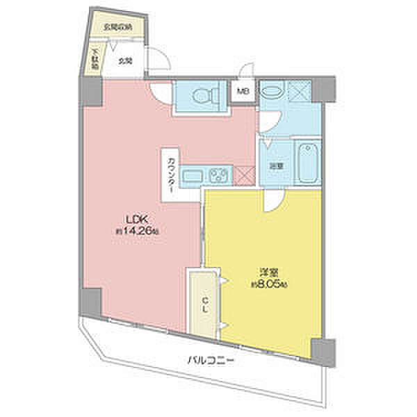 アビターレ豊前 201｜愛知県名古屋市東区豊前町2丁目(賃貸マンション1LDK・2階・49.04㎡)の写真 その7