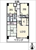 グリーンコーポ藤ヶ丘　204号  ｜ 愛知県名古屋市守山区森孝東1丁目（賃貸マンション3LDK・2階・64.43㎡） その2