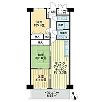 ライオンズマンション八事ガーデン壱番館  ｜ 愛知県名古屋市昭和区八事富士見（賃貸マンション3LDK・9階・68.40㎡） その2