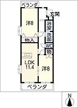 グレイス・Ａ  ｜ 愛知県名古屋市昭和区萩原町5丁目（賃貸マンション2LDK・2階・64.88㎡） その2