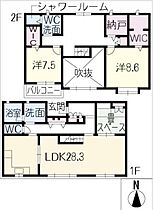 ｆｅｅｒｉｑｕｅ  ｜ 愛知県名古屋市瑞穂区彌富町字円山（賃貸アパート2LDK・2階・145.63㎡） その2