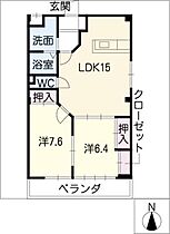 メゾンＭＵＲＡＫＡＭＩ  ｜ 愛知県名古屋市南区明円町（賃貸マンション2LDK・2階・64.26㎡） その2