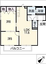 ウィステリア天白　Ａ棟  ｜ 愛知県名古屋市天白区大根町（賃貸アパート2LDK・1階・50.07㎡） その2