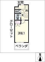 パルティール原駅前 502 ｜ 愛知県名古屋市天白区原1丁目516-1（賃貸マンション1K・5階・23.71㎡） その2