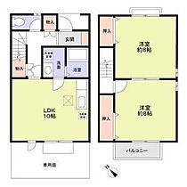 EVER　GREEN　HOUSE 101 ｜ 愛知県名古屋市天白区土原3丁目106（賃貸テラスハウス2LDK・1階・64.59㎡） その2