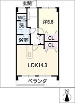 キャッスルメイ植田  ｜ 愛知県名古屋市天白区植田東3丁目（賃貸マンション1LDK・1階・47.34㎡） その2