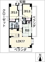 藤マンションII  ｜ 愛知県名古屋市天白区植田南2丁目（賃貸マンション3LDK・2階・78.17㎡） その2