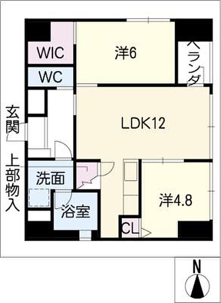 ＡＺＭＯＮＤ ｜岐阜県岐阜市金町8丁目(賃貸マンション2LDK・5階・53.32㎡)の写真 その2