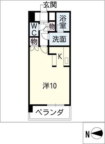 パセール青柳 ｜岐阜県岐阜市青柳町5丁目(賃貸マンション1R・5階・35.37㎡)の写真 その2