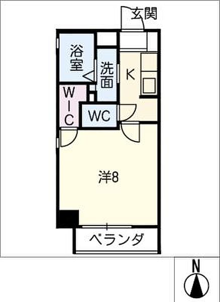 グランテラス岐阜 ｜岐阜県岐阜市玉姓町3丁目(賃貸マンション1K・4階・25.20㎡)の写真 その2