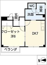 小川ハイツ  ｜ 岐阜県岐阜市徹明通4丁目（賃貸マンション1DK・3階・37.28㎡） その2