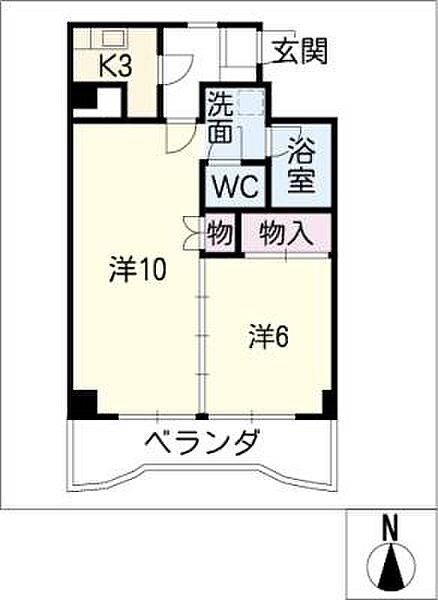 ＥＰＩＣＥＬ21 ｜岐阜県岐阜市神明町2丁目(賃貸マンション2K・5階・42.90㎡)の写真 その2