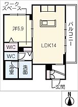 SHAMAISON ESTATE  ｜ 岐阜県岐阜市六条北4丁目（賃貸マンション1LDK・1階・48.10㎡） その2