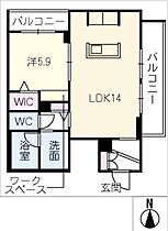 SHAMAISON ESTATE  ｜ 岐阜県岐阜市六条北4丁目（賃貸マンション1LDK・2階・48.10㎡） その2