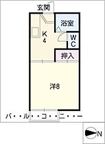 シャンポール桂  ｜ 岐阜県岐阜市本荘中ノ町5丁目（賃貸アパート1K・2階・24.00㎡） その2