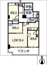 岐阜シティタワー43　2006号  ｜ 岐阜県岐阜市橋本町2丁目（賃貸マンション3LDK・20階・77.00㎡） その2