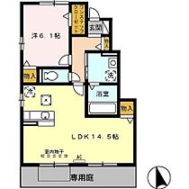 セジュール三松　B 106 ｜ 岐阜県岐阜市茜部本郷2丁目10番地1（賃貸アパート1LDK・1階・50.85㎡） その2