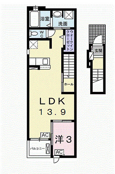 彦内南 203｜岐阜県瑞穂市生津外宮前町2丁目(賃貸アパート1LDK・2階・41.73㎡)の写真 その2