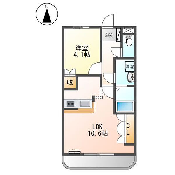 フレーズ渕の上 ｜岐阜県本巣郡北方町平成8丁目(賃貸アパート1LDK・1階・36.00㎡)の写真 その6