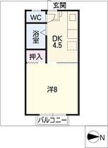 コーポチェリー  ｜ 岐阜県瑞穂市只越（賃貸アパート1DK・1階・26.50㎡） その2