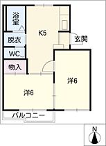 ブルーム東新Ａ・Ｂ棟  ｜ 岐阜県関市東新町3丁目（賃貸アパート2K・1階・42.60㎡） その2