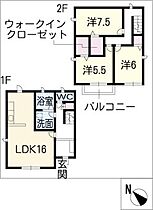 石原瀬一丁目貸家Ａ  ｜ 岐阜県羽島郡岐南町石原瀬1丁目（賃貸一戸建3LDK・2階・91.08㎡） その2