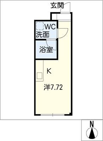 ディスティーノ野一色 ｜岐阜県岐阜市野一色8丁目(賃貸マンション1R・1階・22.51㎡)の写真 その2