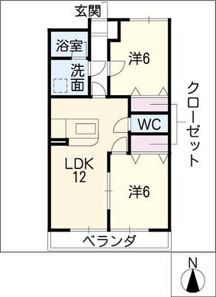 第2岐南ビル ｜岐阜県羽島郡岐南町上印食2丁目(賃貸マンション2LDK・4階・65.00㎡)の写真 その2