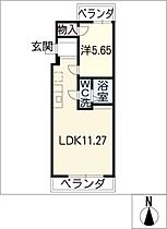 270　ａｐａｒｔｍｅｎｔ1  ｜ 岐阜県岐阜市東中島1丁目（賃貸マンション1LDK・2階・40.87㎡） その2