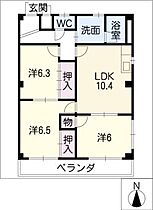 ブラウンハウス  ｜ 岐阜県羽島郡岐南町八剣北3丁目（賃貸マンション3LDK・3階・66.37㎡） その2