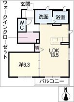 ディアコート　Ｂ棟  ｜ 岐阜県羽島郡岐南町徳田7丁目（賃貸アパート1LDK・1階・49.11㎡） その2