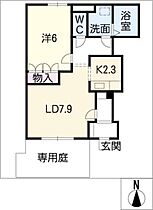 カレント  ｜ 岐阜県岐阜市芋島1丁目（賃貸アパート1LDK・1階・41.32㎡） その2