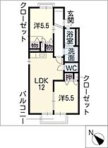 サンライズ　Ａ棟  ｜ 岐阜県岐阜市芋島4丁目（賃貸アパート2LDK・2階・52.00㎡） その2