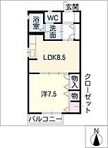 ルイール　Ａ棟  ｜ 岐阜県岐阜市金華町2丁目（賃貸アパート1LDK・1階・41.04㎡） その2