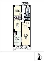 カーサ長良パーク  ｜ 岐阜県岐阜市長良井田（賃貸マンション3LDK・4階・71.50㎡） その2