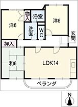 サンハイツ和田  ｜ 岐阜県大垣市中川町2丁目（賃貸マンション3LDK・3階・69.79㎡） その2