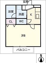 カモミールＳ  ｜ 岐阜県大垣市西之川町1丁目（賃貸アパート1K・1階・24.75㎡） その2