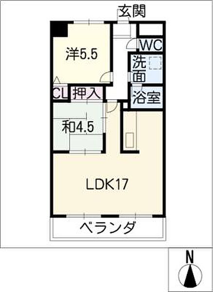 けやきヒルズ ｜岐阜県大垣市神田町1丁目(賃貸マンション2LDK・9階・60.38㎡)の写真 その2