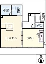 ｅｉｎｓ　Ｈｏｆ  ｜ 岐阜県大垣市本今町（賃貸アパート1LDK・1階・42.41㎡） その2